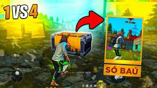 SOLO VS SQUAD MAS SÓ POSSO LOTEAR BAÚ NESSE DESAFIO! FREE FIRE MOBILE