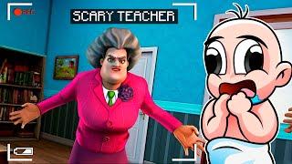 BEBÉ NOOB TROLLEA A LA ABUELA SCARY TEACHER 3D   ¿SOBREVIVIRA?