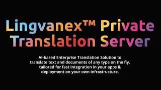Private Translation Server | On-premise secure translation | Lingvanex Enterprise Security Solution
