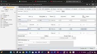 membuat database dan tabel mysql pada phpmyadmin
