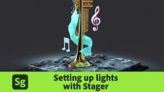 Setting up Lights with Substance 3D Stager | Adobe Substance 3D