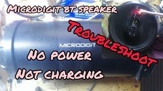 Bluetooth speaker MICRODIGIT, no power not charging Troubleshooting