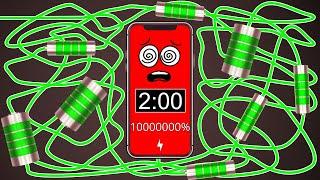 Overcharging Phone Battery !!10000000% [2 Minute Timer Bomb] 