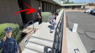 Skating in college with the homies