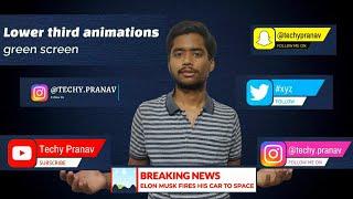 lower third green screen || free lower third no copyright download ( News , Instagram , Youtube .. )