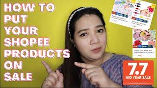 How to put your Shopee products on SALE | How to join Shopee monthly Sale