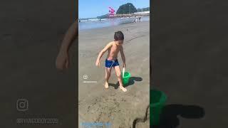 DESAFIO PISCINA NA PRAIA  #shortsvideo #piscinas #praia