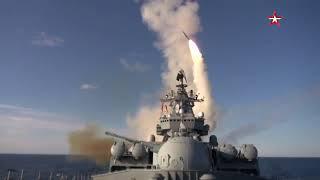 The cruiser Varyag and frigate Admiral Tributs conducted missile firing in the Sea of Japan