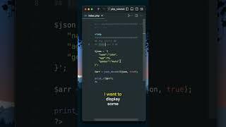 Php json_decod() function. #php #shorts