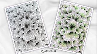 How To Draw Line Art For Beginners |Zentangle art | Doodle art | Zendoodle | Step by step