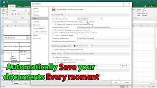 How to turn on autosave in excel