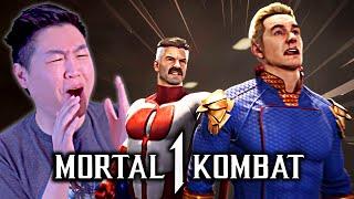 MORTAL KOMBAT 1 - HOMELANDER VS OMNI-MAN TRAILER!! [REACTION]