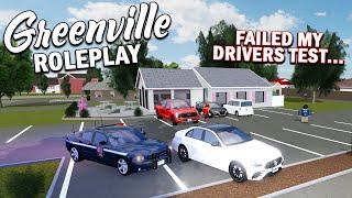 GOT PULLED OVER ON MY DRIVERS TEST... || ROBLOX - Greenville Roleplay