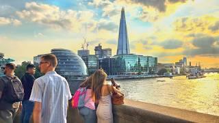 Summer London 2024  River Thames North Bank Walk from Blackfriars to Tower Bridge · 4K HDR