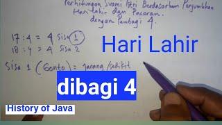 Calculation of Husband and Wife Based on Birth Day and "PASARAN" Divided by 4 | Javanese Primbon