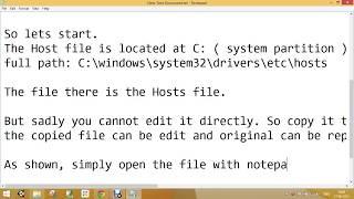 Add DNS entry in HOSTS file Windows