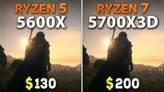 Ryzen 5 5600X vs Ryzen 7 5700X3D // Test in 9 Games