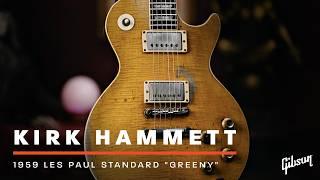 Kirk Hammett shows Mark Agnesi his 1959 Gibson Les Paul Standard "Greeny"