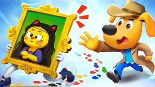 The Masterpiece is Gone | Police Chase | Educational Cartoons for Kids | Sheriff Labrador