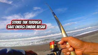 Arus air pantai serong"..??! Pilih spot paling tenang ,ikan makan di arus tenang || Mancing Pasiran