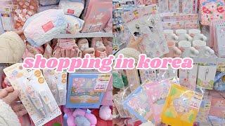 shopping in korea vlog  spring stationery haul  daiso cherry blossom collection 다이소 신상