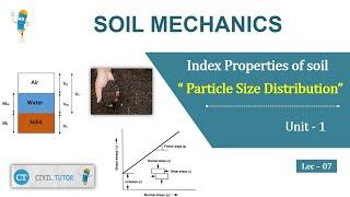 Particle size distribution | Sieve analysis | Sedimentation Analysis | Civil Tutor | SM - Lec- 7