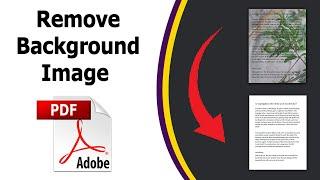 How to remove background image from pdf using Adobe Acrobat Pro DC