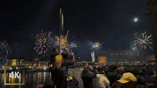 New Year's eve 2025 in Stockholm, Sweden // 4K HDR With CountDown!