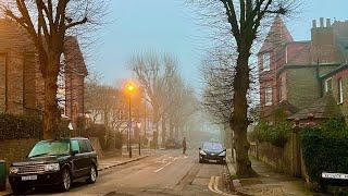 ️ Misty LONDON Morning Walk [4K] | Sherlock Holmes vibes | Ealing March 2025