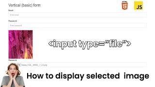 How to display selected image using input type = "file" | input tag | html | jQuery | JavaScript
