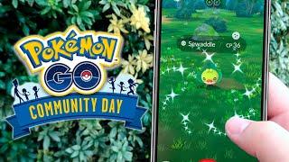  ¡LOCURA de SHINIES, 100% de IV y EVOLUCIONES en COMMUNITY DAY de SEWADDLE en Pokémon GO! [Keibron]