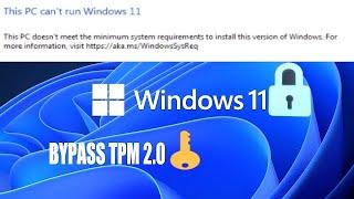 How To Bypass TPM 2.0 Windows 11 On Unsupported PC In A Single Step.