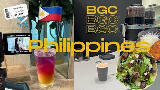 Arriving in Manila Philippines  exploring BGC cafes, restaurants & shops| Travel Diaries: BGC vlog