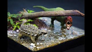 Tyrannosaurus vs Ankylosaurus Diorama