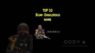 Top 10 Dangerous Names For Free Fire/ BGMI | Top 10 Attitude Names