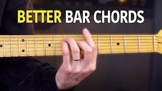How To Clean Up Your Bar Chords Once & For All - Beginner Guitar Lesson