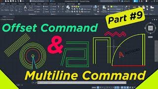 How to use Offset And Multiline Command in AutoCAD || Draw parallel & multiple line in AutoCAD.