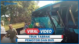 Kecelakaan Truk Serempet Pemotor dan Tabrak Bus, 6 Luka