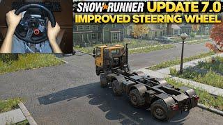 Improved Steering Wheel in SnowRunner Update 7.0 Overview with Logitech G29