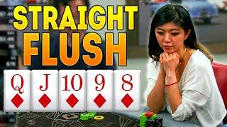 STRAIGHT FLUSH! QUADS! Crazy Poker Game