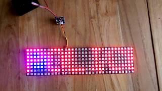 Total $30 : Esp01 WS2812 RGB led matrix 8x32 esp8266 arduino code