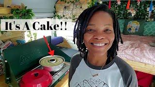 Yes! You can "Bake" a Cake WITHOUT an Oven!! a Van Life Hack - Omnia Stove Top Oven