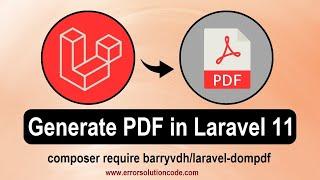 Generate PDF files in Laravel 11 using DomPDF Package