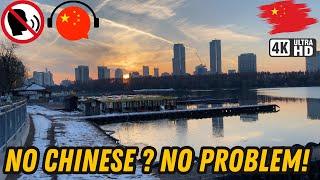 Can you visit China without speaking Chinese? Real Daily  life beside a lake in China