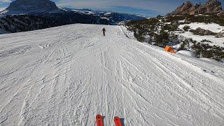 Discesa pista nera CIR Selva di Val Gardena inverno 2022-2023