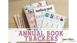 Annual Book Tracker HACK | FULL Page Book Trackers | Sara Marie Stickers |