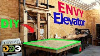 Homemade Shop Attic Elevator [MAKES ME JEALOUS!] DIY Garage Elevator How To