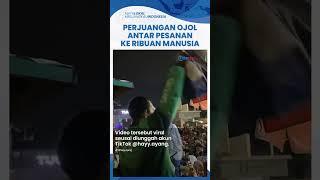 Viral Video Pengemudi Ojol Bingung Antar Pesanan di Tengah Ribuan Manusia Tunggu Tahun Baru di Jogja