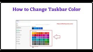 [Easy Fix] How to Change Taskbar Color Windows 10 & 11