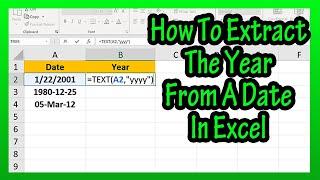 How To Extract The Year From A Given Date In Excel Explained